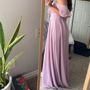 Lavender floor length dress